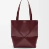 Bolso tote mediano Puzzle Fold en piel de becerro brillante
