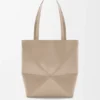Bolso tote mediano Puzzle Fold en piel de becerro brillante