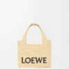 Bolso tote «Mini Loewe Font Tote» en rafia