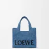 Bolso tote «Mini Loewe Font Tote» en rafia