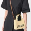 Bolso tote «Mini Loewe Font Tote» en rafia