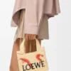 Bolso tote «Mini Loewe Font Tote» en rafia