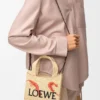 Bolso tote «Mini Loewe Font Tote» en rafia