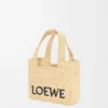 Bolso tote «Mini Loewe Font Tote» en rafia