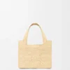 Bolso tote «Mini Loewe Font Tote» en rafia