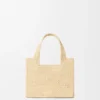 Bolso tote «Mini Loewe Font Tote» en rafia