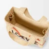 Bolso tote «Mini Loewe Font Tote» en rafia