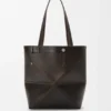 Bolso tote Panta mediano Puzzle Fold en piel de becerro brillante Bolso tote Panta mediano Puzzle Fold en piel de becerro brillante