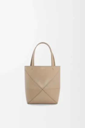 Bolso tote Puzzle Fold Mini en piel de becerro brillante