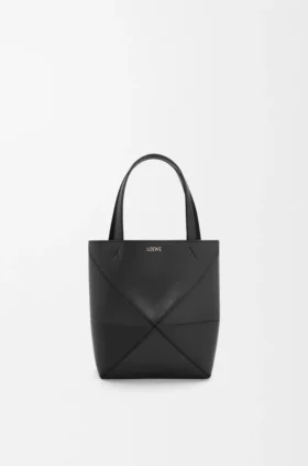 Bolso tote Puzzle Fold Mini en piel de becerro brillante