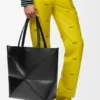 Bolso tote Puzzle Fold XL en piel de becerro brillante