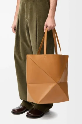 Bolso tote Puzzle Fold XL en piel de becerro brillante