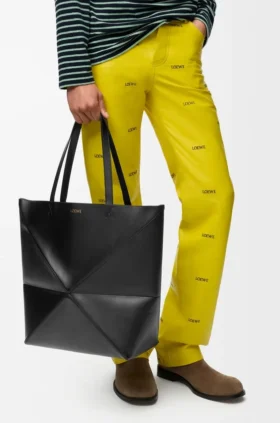 Bolso tote Puzzle Fold XL en piel de becerro brillante