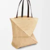 Bolso tote Puzzle Fold XL en rafia Bolso tote Puzzle Fold XL en rafia