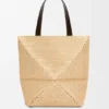 Bolso tote Puzzle Fold XL en rafia Bolso tote Puzzle Fold XL en rafia