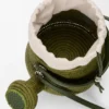 Bolso «Watering Can» de rafia y piel de becerro