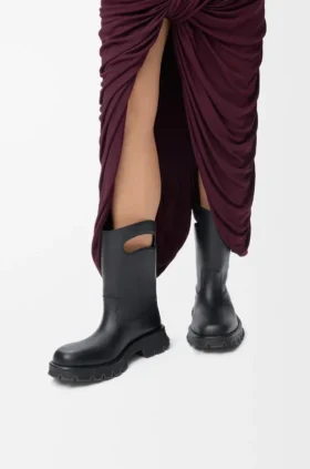 Botas Bobby en piel de becerro curtida al vegetal