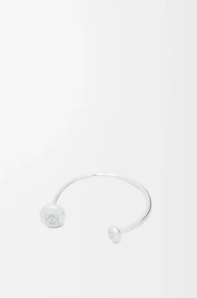 Brazalete «Anagram Pebble» en plata de ley