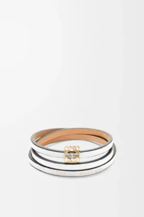 Brazalete trenzado de piel de becerro