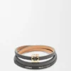 Brazalete trenzado de piel de becerro Brazalete trenzado de piel de becerro