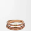 Brazalete trenzado de piel de becerro Brazalete trenzado de piel de becerro