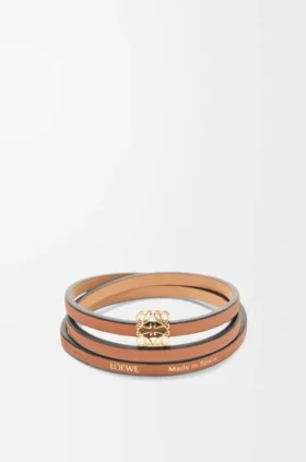 Brazalete trenzado de piel de becerro