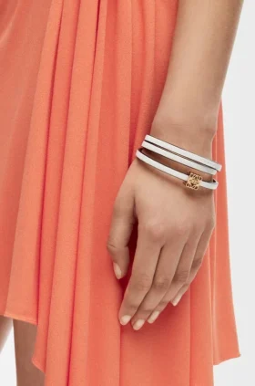 Brazalete trenzado de piel de becerro