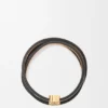 Brazalete trenzado de piel de becerro Brazalete trenzado de piel de becerro