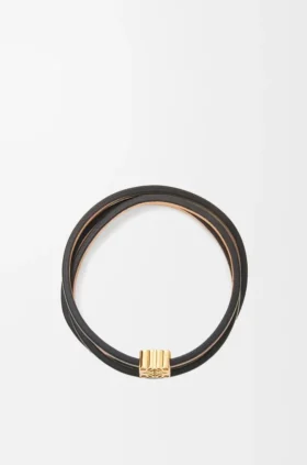 Brazalete trenzado de piel de becerro