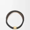 Brazalete trenzado de piel de becerro Brazalete trenzado de piel de becerro