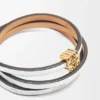 Brazalete trenzado de piel de becerro Brazalete trenzado de piel de becerro