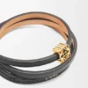Brazalete trenzado de piel de becerro Brazalete trenzado de piel de becerro