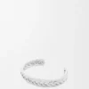 Brazalete trenzado fino en plata de ley Brazalete trenzado fino en plata de ley