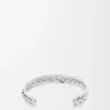 Brazalete trenzado fino en plata de ley Brazalete trenzado fino en plata de ley