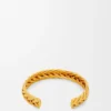 Brazalete trenzado fino en plata de ley