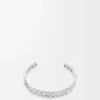 Brazalete trenzado fino en plata de ley Brazalete trenzado fino en plata de ley