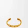 Brazalete trenzado fino en plata de ley