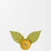 Broche de flor en piel de becerro Broche de flor en piel de becerro