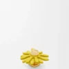 Broche de flor en piel de becerro Broche de flor en piel de becerro