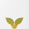 Broche de flor en piel de becerro Broche de flor en piel de becerro