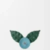 Broche de flor en piel de becerro clásica Broche de flor en piel de becerro clásica