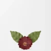 Broche de flor en piel de becerro clásica Broche de flor en piel de becerro clásica