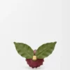 Broche de flor en piel de becerro clásica Broche de flor en piel de becerro clásica