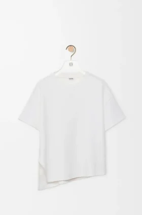 Camisa asimétrica de mezcla de algodón