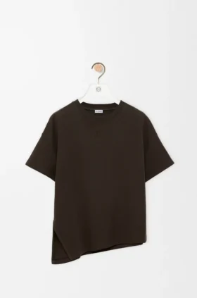 Camisa asimétrica de mezcla de algodón