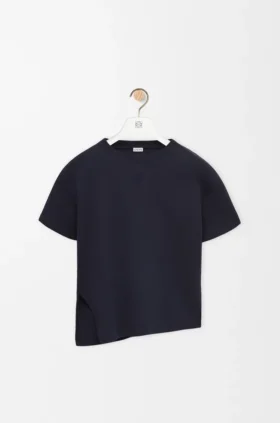 Camisa asimétrica de mezcla de algodón
