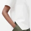 Camisa asimétrica de mezcla de algodón