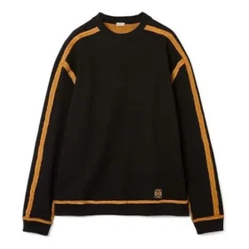Camisa de algodón para hombre loewe, talla grande, manga larga, color negro H526341X90-1119