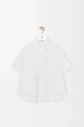 Camisas de manga corta con corte trapecio de algodón