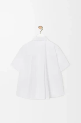 Camisas de manga corta con corte trapecio de algodón